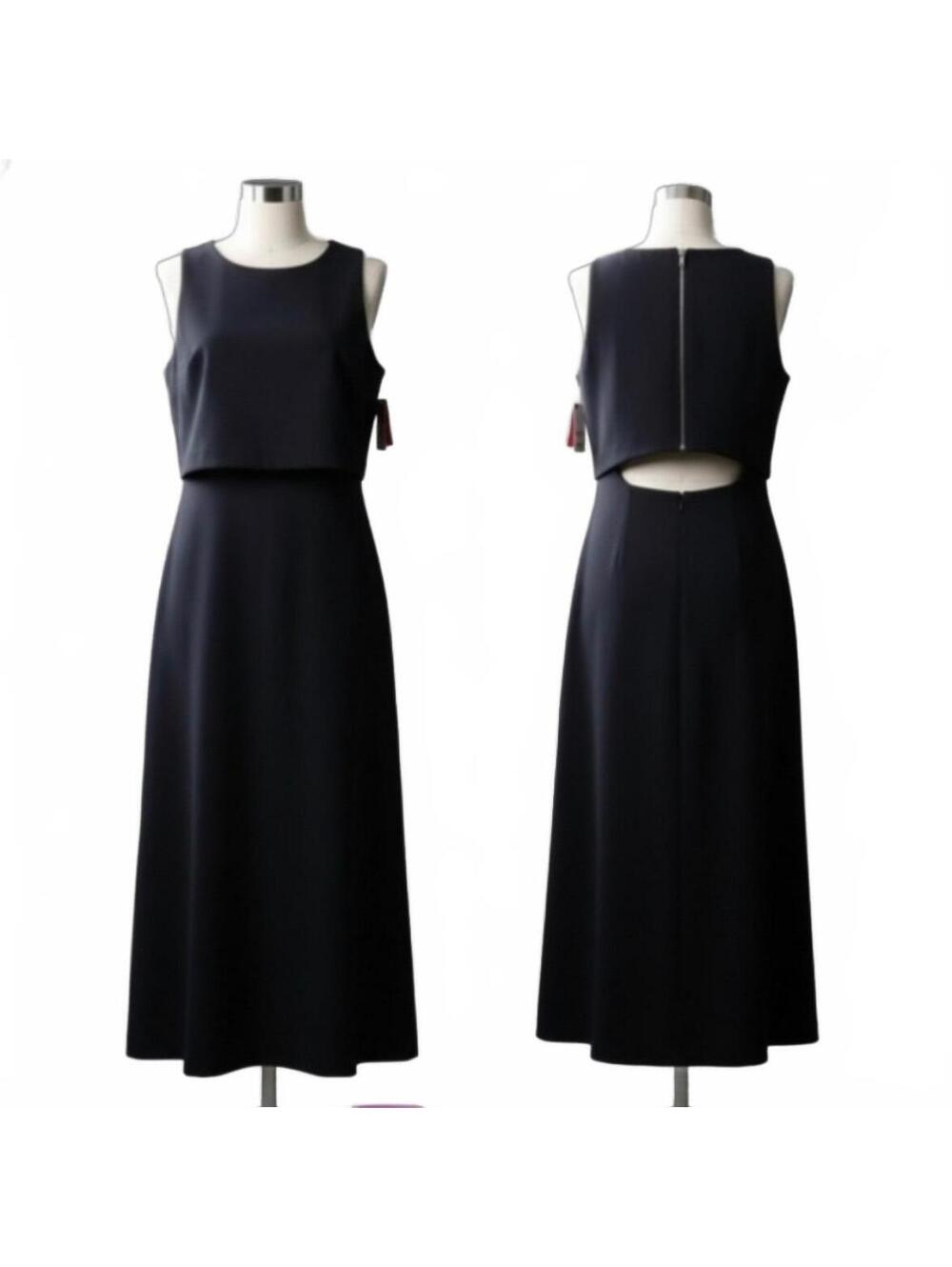 NWT Spanx Ponte Overlay Fitted Midi in Classic Navy Size L